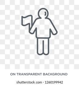 accomplished human icon. Trendy flat vector accomplished human icon on transparent background from Feelings collection. High quality filled accomplished human symbol use for web and mobile