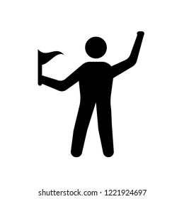 accomplished human icon. Trendy accomplished human logo concept on white background from Feelings collection. Suitable for use on web apps, mobile apps and print media.