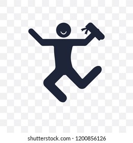 accomplished human transparent icon. accomplished human symbol design from Feelings collection. Simple element vector illustration on transparent background.
