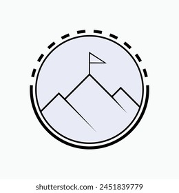 Accomplished Icon. Highly Trained, Skilled. Peak Performance, Success Symbol. 