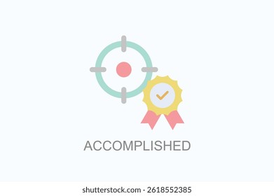 Accomplished Icon Or Logo Isolated Illustration