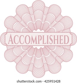Accomplished inside a money style rosette
