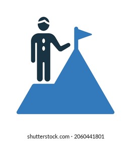 Accomplished, mission icon. Simple editable vector illustration.