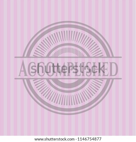 Accomplished retro pink emblem