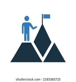 Icono de éxito logrado. Gráficos vectoriales simples modificables.