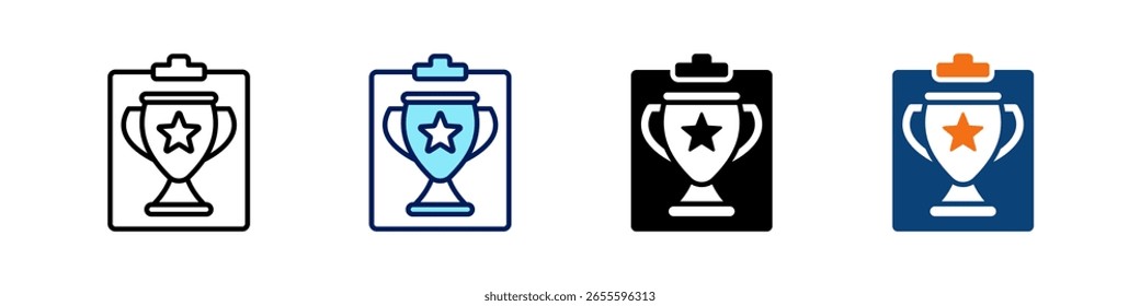 Accomplishment All In One Icon Multi Styles Vector Set