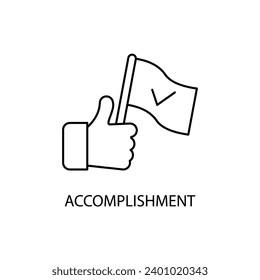 Accomplishment concept line icon. Simple element illustration. Accomplishment concept outline symbol design.
