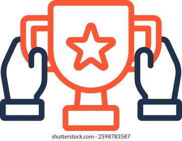 Accomplishment Icon Color Line Vector Illustration