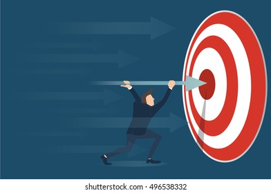 ACCOMPLISHMENT , Reaching Business concept vector illustration