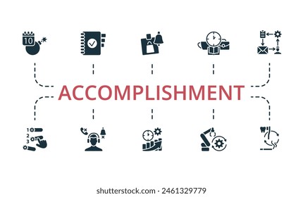 Accomplishment set. Creative icons. Editable elements.