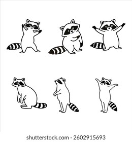 accoon black vector icon isolated on white background Free Vector