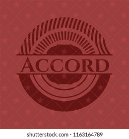 Accord badge with red background