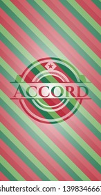 Accord christmas colors emblem. Vector Illustration. Detailed.