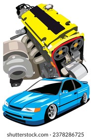 Accord Coupe Car  and H Series H22A DOHC Turbocharger High Performance Vector