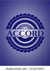 Accord emblem with jean background