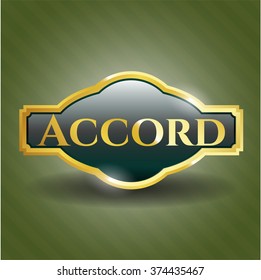 Accord gold emblem or badge