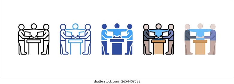 Conjunto de ícones de vários estilos Accord