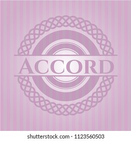 Accord retro pink emblem