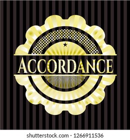 Accordance Golden Emblem Badge Stock Vector (Royalty Free) 1266911536 ...