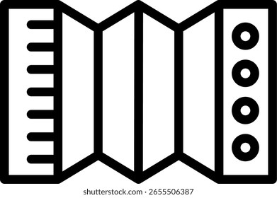 Línea de acordeón Icon Diseño de Vector