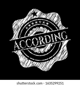 According with chalkboard texture. Vector Illustration. Detailed.
