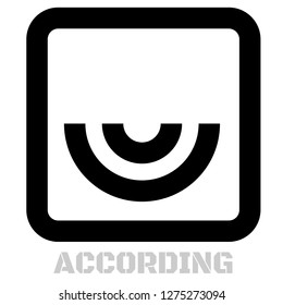 According concept icon on white