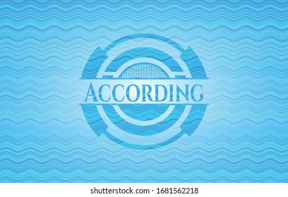 According water wave representation emblem. Vector Illustration. Detailed.
