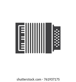 Accordion black filled solid icon.