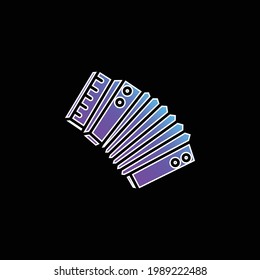 Accordion blue gradient vector icon