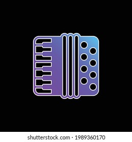 Accordion blauer Farbverlauf-Vektorsymbol
