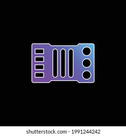 Icono de vector de gradiente azul de acordeón