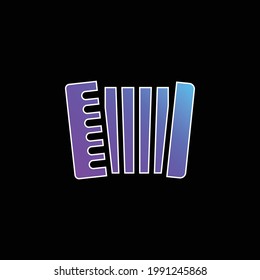 Accordion blue gradient vector icon