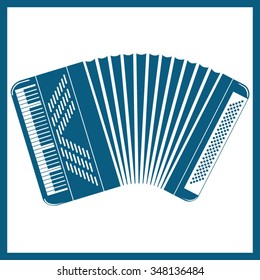 Accordion blue icon