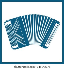 Accordion blue icon