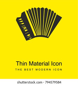 Accordion bright yellow material minimal icon or logo design