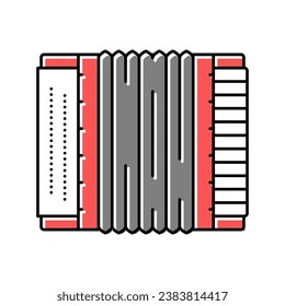 accordion classic musician instrument color icon vector. accordion classic musician instrument sign. isolated symbol illustration