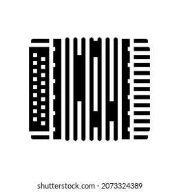 accordion classic musician instrument glyph icon vector. accordion classic musician instrument sign. isolated contour symbol black illustration