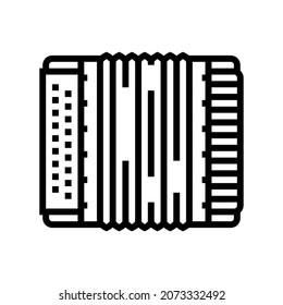 accordion classic musician instrument line icon vector. accordion classic musician instrument sign. isolated contour symbol black illustration