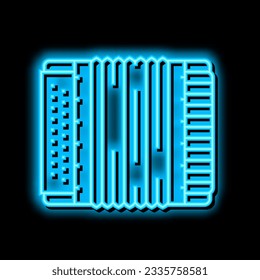 accordion classic musician instrument neon light sign vector. accordion classic musician instrument illustration