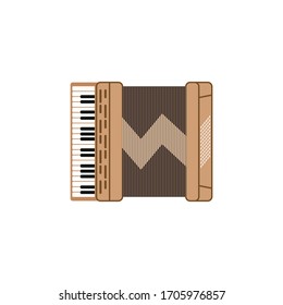 accordion color illustration icon on white background
