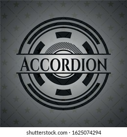 Accordion dark emblem. Vector Illustration. Detailed.