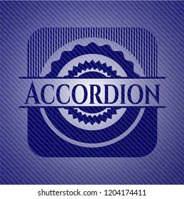 Accordion with denim texture