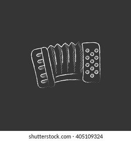 Accordion. Drawn in chalk icon.