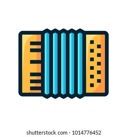 accordion filled outline icon 