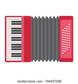 Accordion flat icon, music and instrument, sound sign vector graphics, a colorful solid pattern on a white background, eps 10.