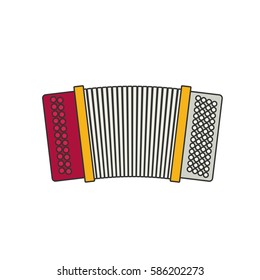 accordion flat vector