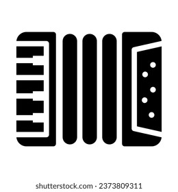 accordion glyph icon illustration vector graphic. Simple element illustration vector graphic, suitable for app, websites, and presentations isolated on white background