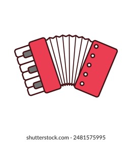 accordion hand drawn vector illustration