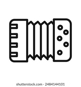accordion icon black and white vector sign