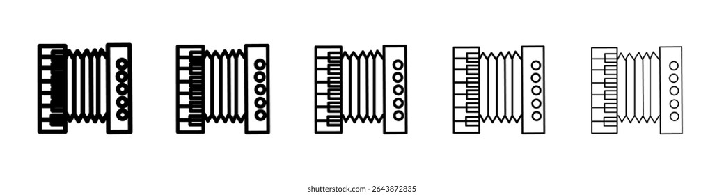 accordion icon black and white vector sign